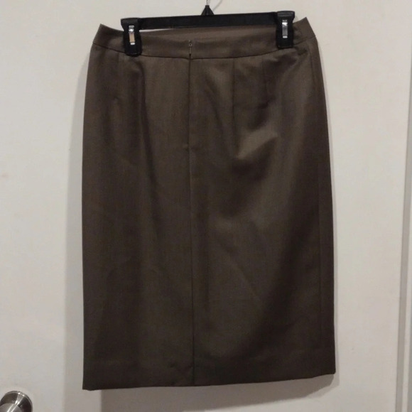 NWT Carlisle Rainforest Brown Wool & Mohair Blend Pencil Skirt 8-Career Office - Picture 5 of 6